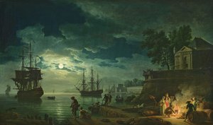 Noche: Un puerto a la luz de la luna, 1748